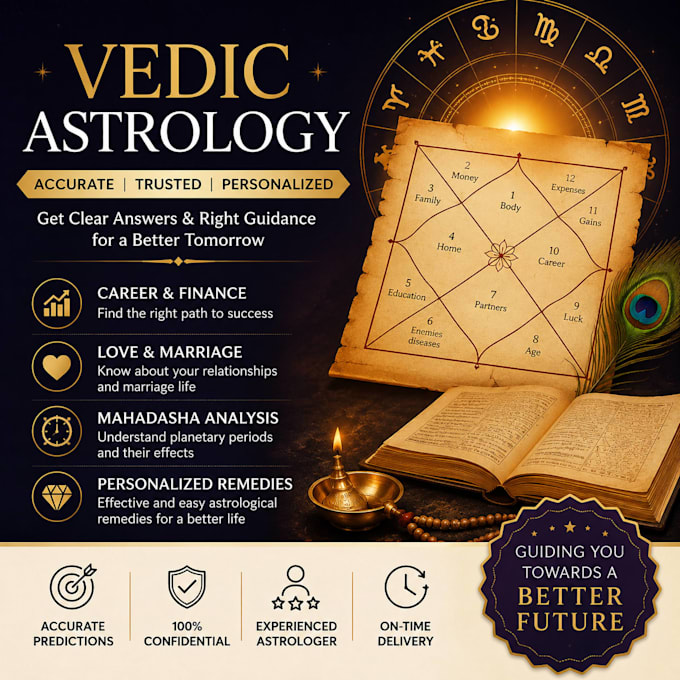 provide accurate vedic astrology birth chart reading and predictions