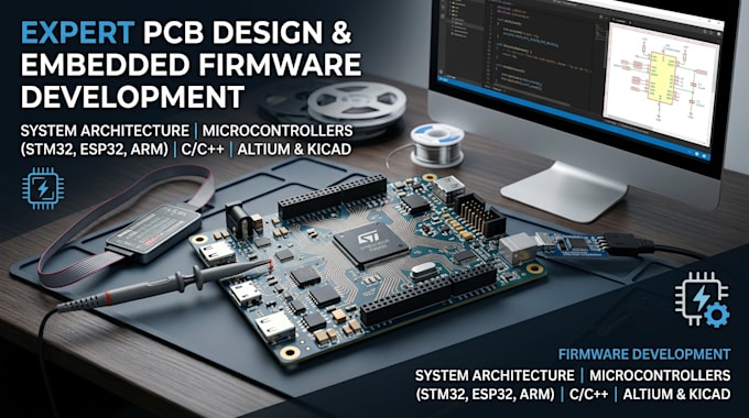 develop pcb hardware and embedded software for your product