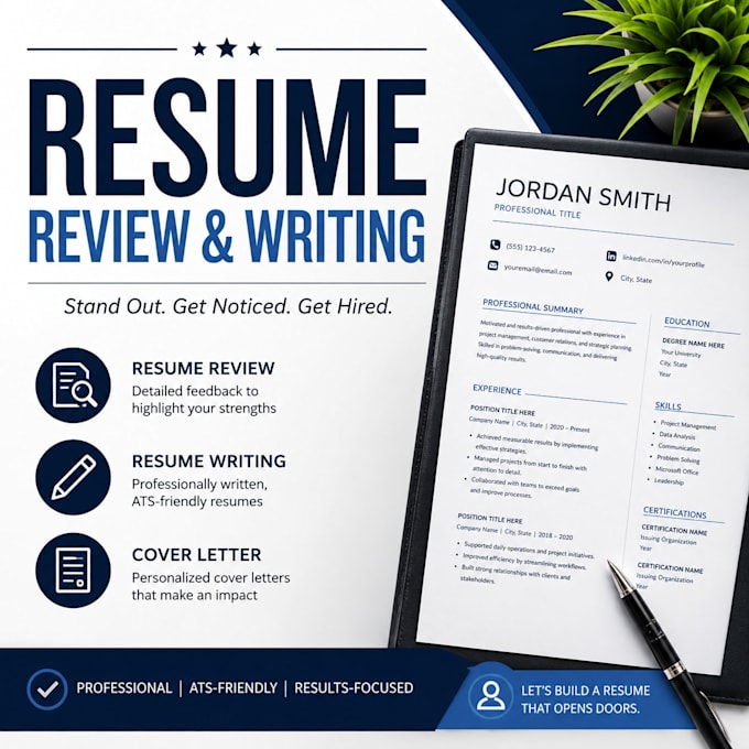review your resume and provide professional feedback