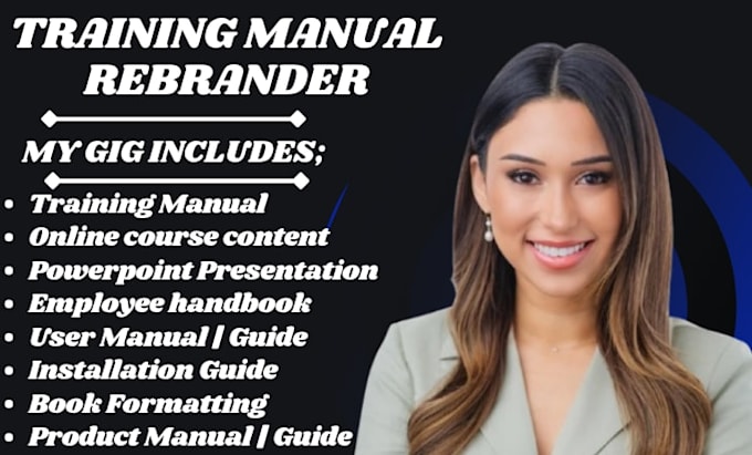 create training manual, course content, training course, user manual, workbook