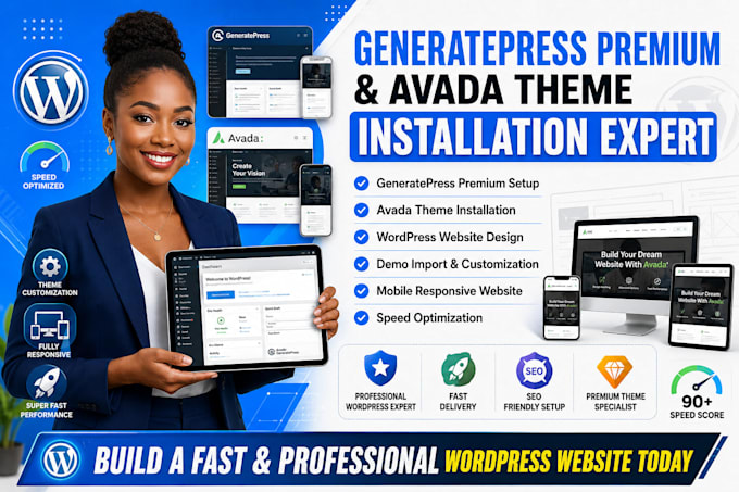 install generatepress premium theme and avada theme