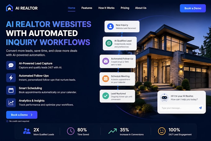 create ai realtor websites with automated inquiry workflows