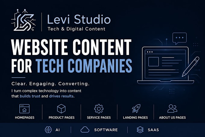 write website content for tech and software companies