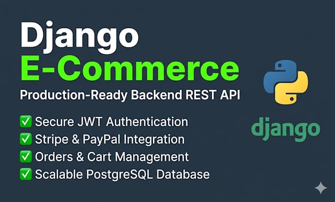 develop a secure ecommerce backend using python django