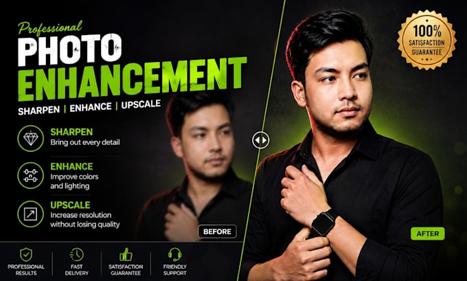 upscale your image improve quality and enhance image or photo
