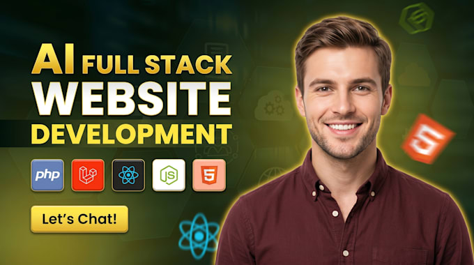 ai full stack web developer, website development front end, backend developer