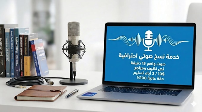 transcribe your arabic audio to text with 100 accuracy