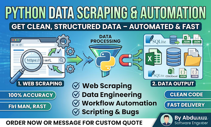 write python scripts for web scraping and data automation