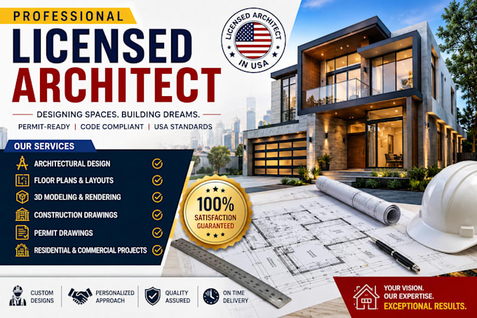 professional licensed architect for house plans, permit