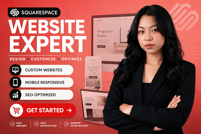 do squarespace website design, redesign squarespace or fix squarespace, SEO