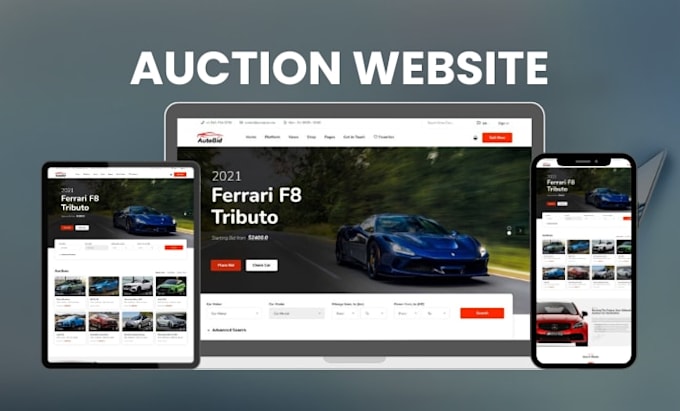 design auction website auction multivendor bidding website car auction website