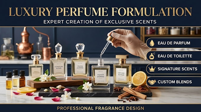 create perfume formula, develop fragrance product development, luxury fragrance
