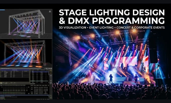 design event stage lighting design and setup dmx programming lighting control