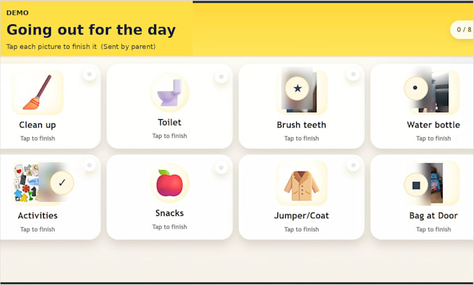build a custom visual checklist or routine web app