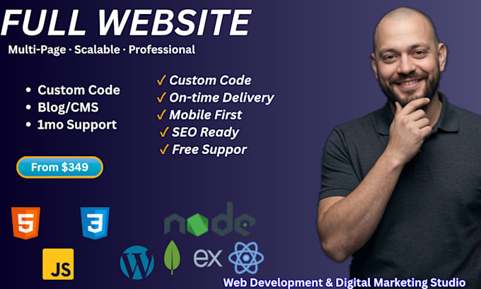 custom full websites built from scratch no templates
