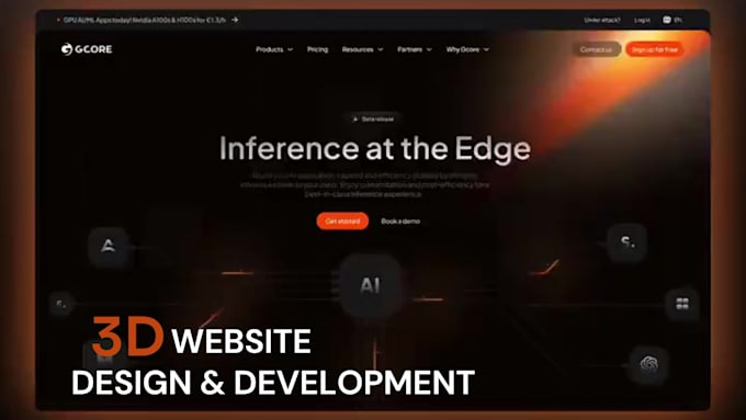 design an interactive 3d webflow website or 3d landing page using spline
