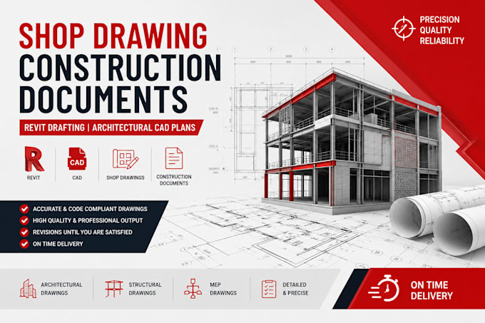 shop drawing construction documents revit drafting architectural cad plans