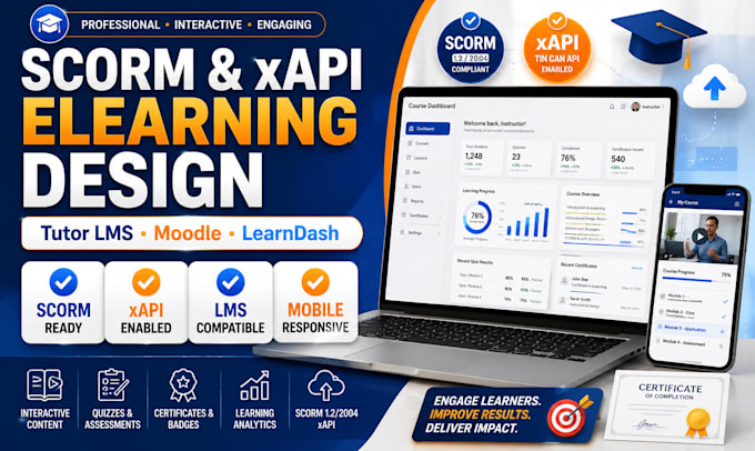 design scorm complaint layout xapi elearning lms tutorcourse