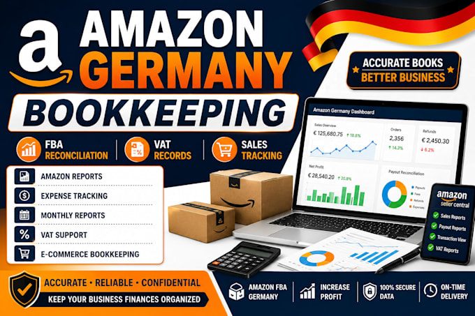 do amazon germany bookkeeping and german  vat record management