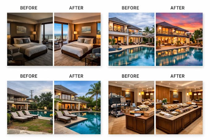 professional photo editing for hotels