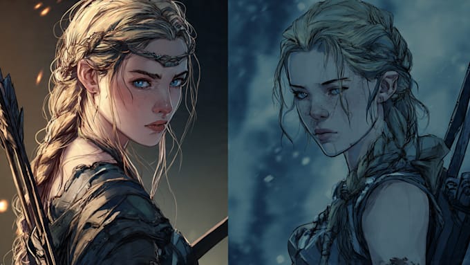 design and illustrate realistic characters