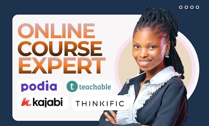 set podia teachable course website thinkific kajabi course upload kajabi expert
