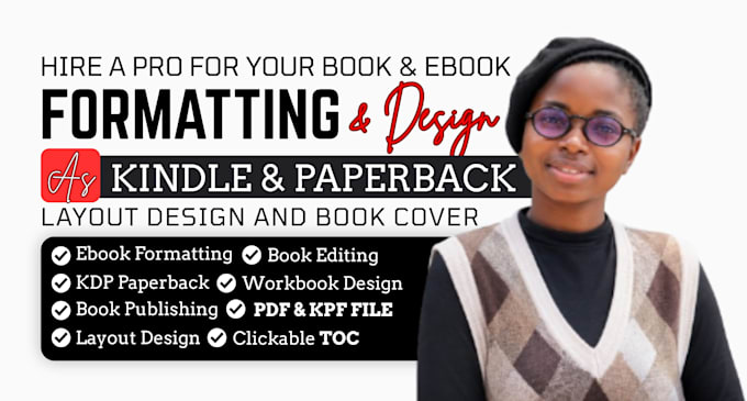 do book formatting and editing for amazon kdp