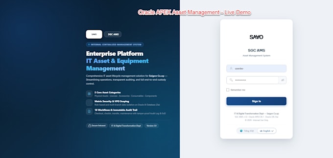 build a custom oracle apex asset management and inventory app