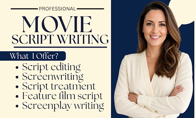 write movie script, screenplay writing, feature film as movie script ghostwriter