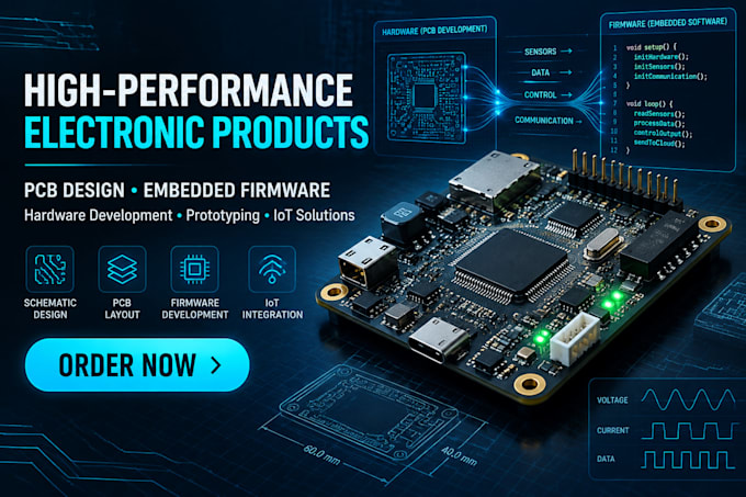 engineer high performance electronic products from pcb design to firmware