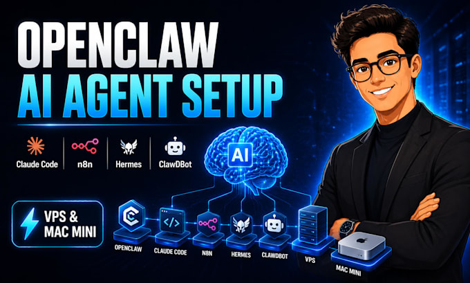 setup openclaw hermes ai agent mac mini obsidian claude code n8n mcp multi agent