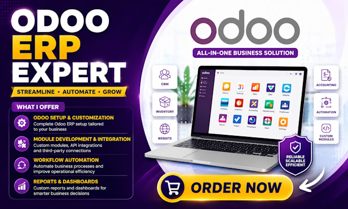 setup customize and automate odoo erp CRM business workflows
