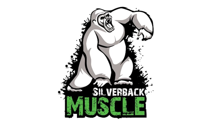 creating a sports training logo for silver back muscle