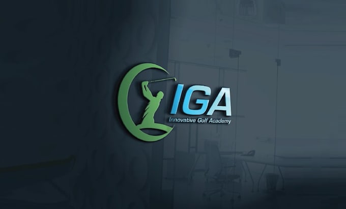 design golf training center and golf tour logo