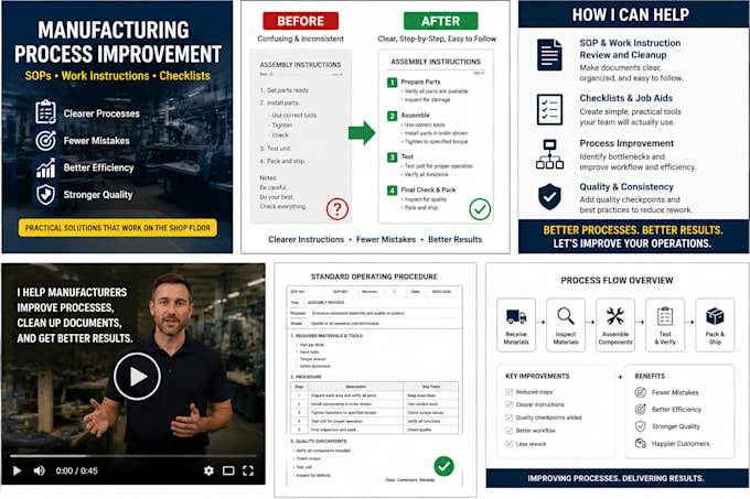 improve your manufacturing sop and work instructions