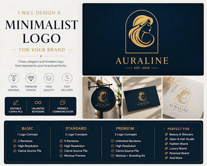 design a minimalist elegant logo for luxury brands