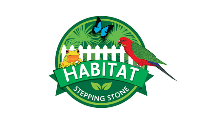 make high quality creative logo for habitat stepping stone