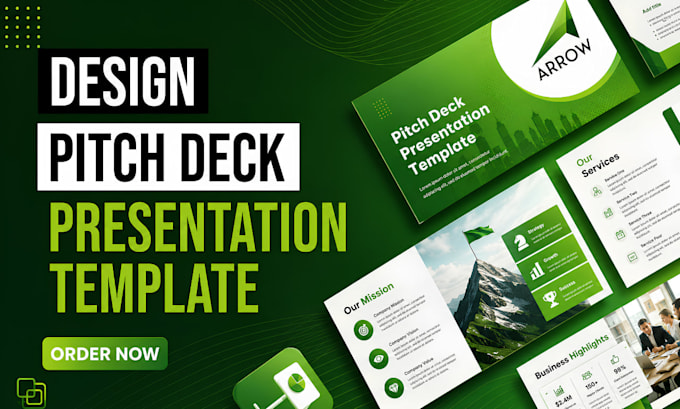 pitch deck redesign canva, google slide presentation design powerpoint template