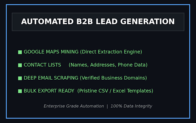 build an automated b2b lead generation and google maps scraper