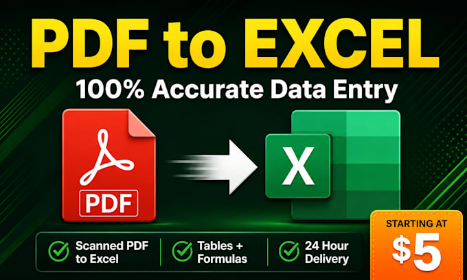 convert pdf file excel