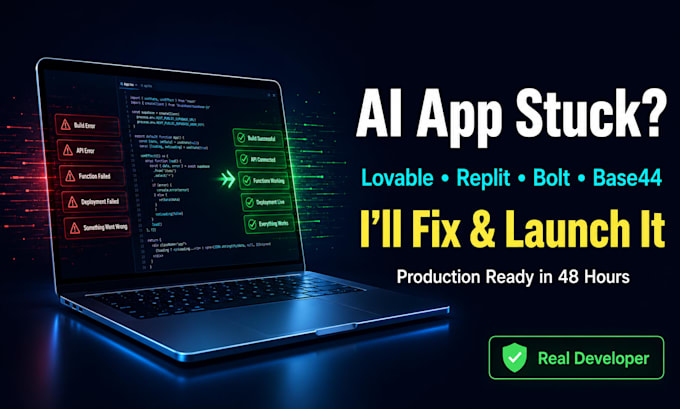 fix bugs deploy and make your lovable replit bolt or ai built app pro