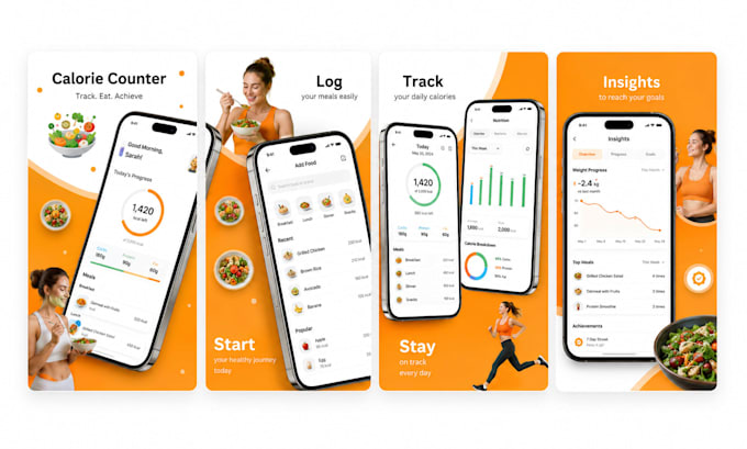 design eye catching playstore and app store screenshots