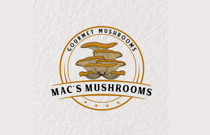 design mac gourmet mushrooms logo