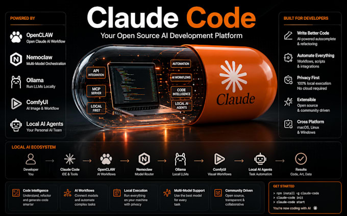 setup openclaw claude ai code, nemoclaw, ollama, comfyui, local ai agents