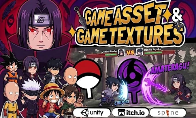 create professional 2d game assets and props textures
