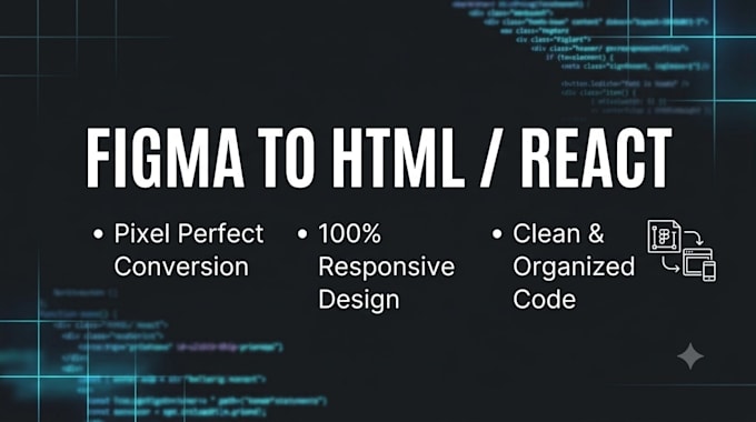 convert figma to html css or figma to react responsively