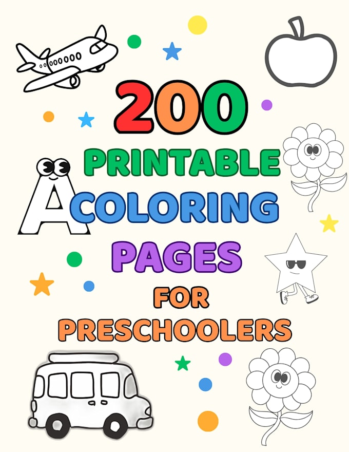 design etsy printable coloring books and activity worksheets