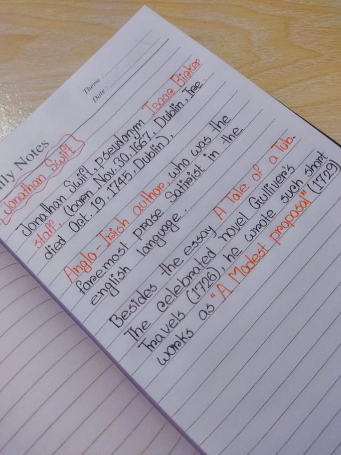 create neat and professional handwritten work
