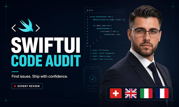 review your swiftui code and deliver an audit report