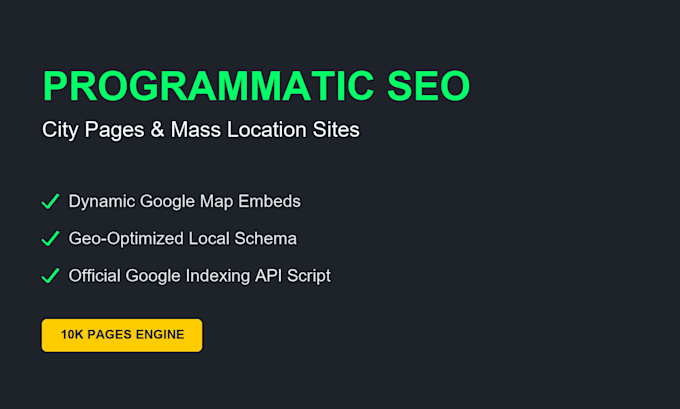 programmatic SEO city pages and mass location pages for wordpress